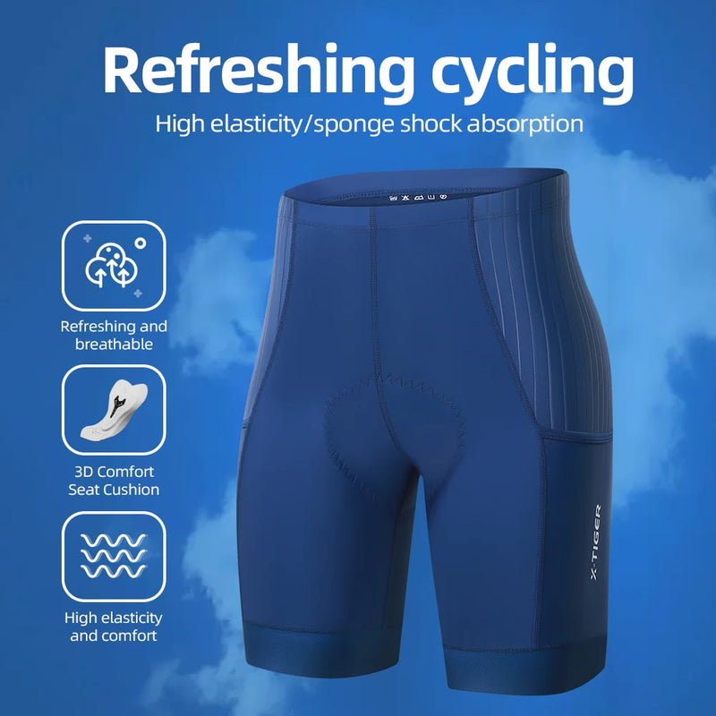 Shorts de Ciclismo Feminino X-Tiger - Lycra Respirável e Conforto Pro